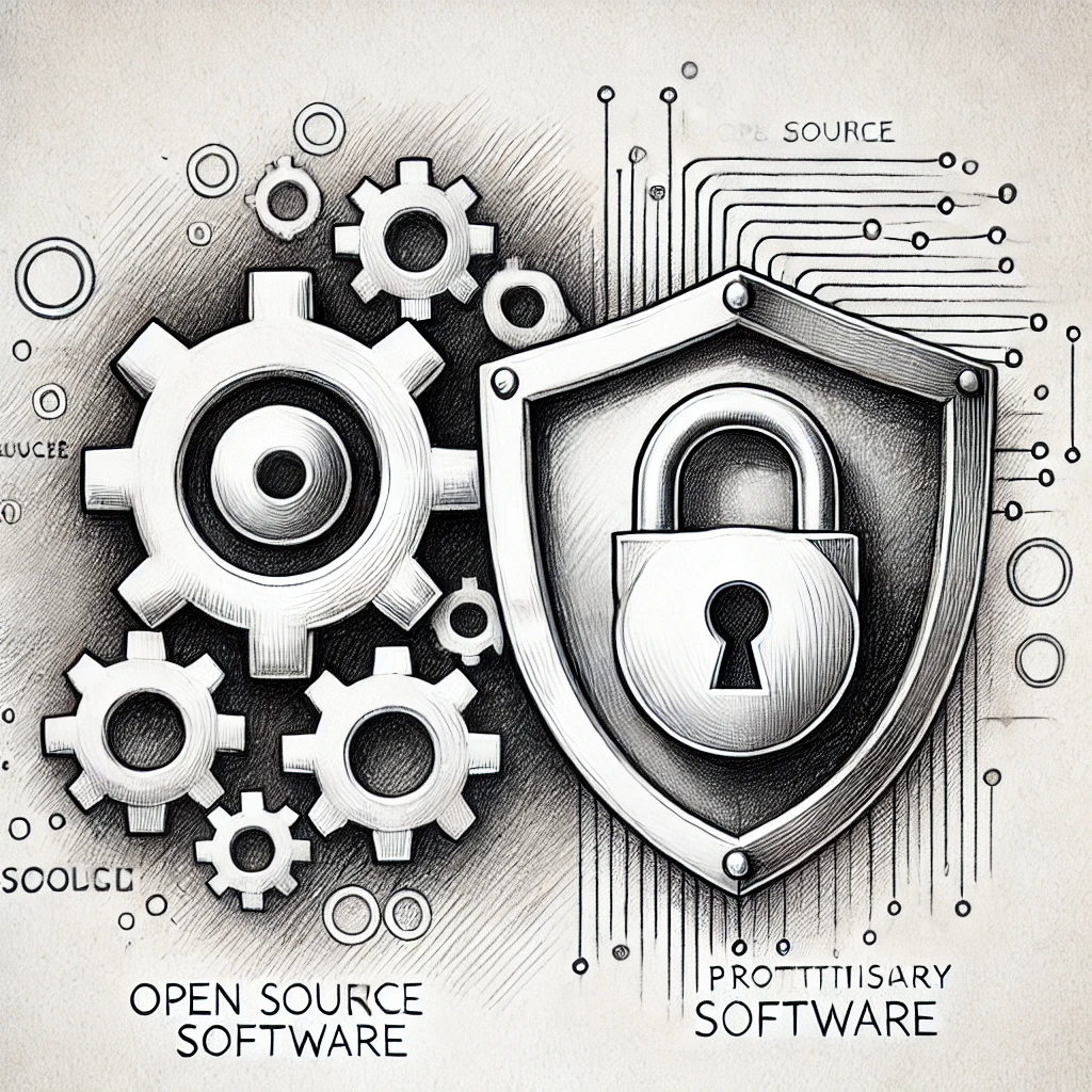 open source vs proprietary advantages disadvantages